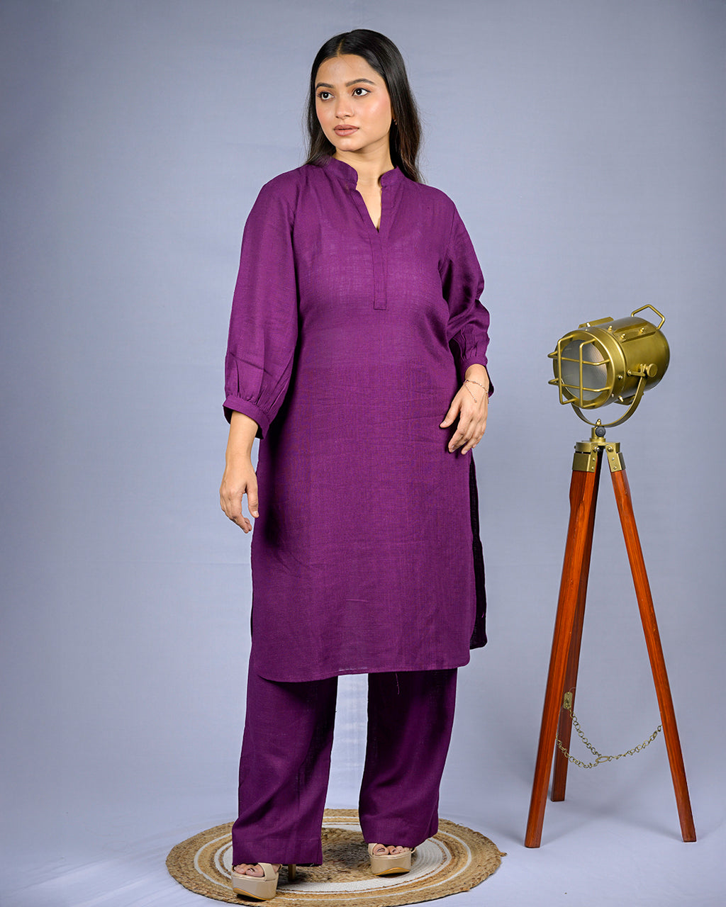 Purple Mandarin Co-Ord Set