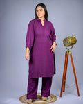 Purple Mandarin Co-Ord Set