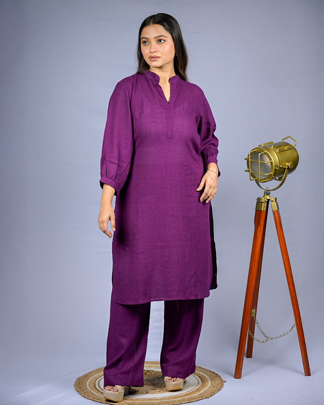 Purple Mandarin Co-Ord Set