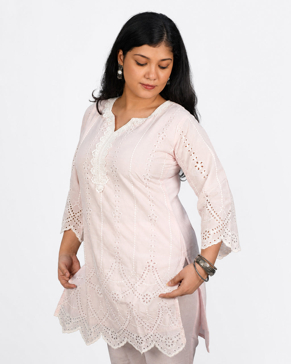 Blush Chikankari Co-Ord Set