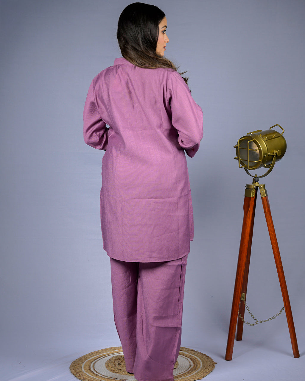 Mauve Embroidered Co-Ord Set