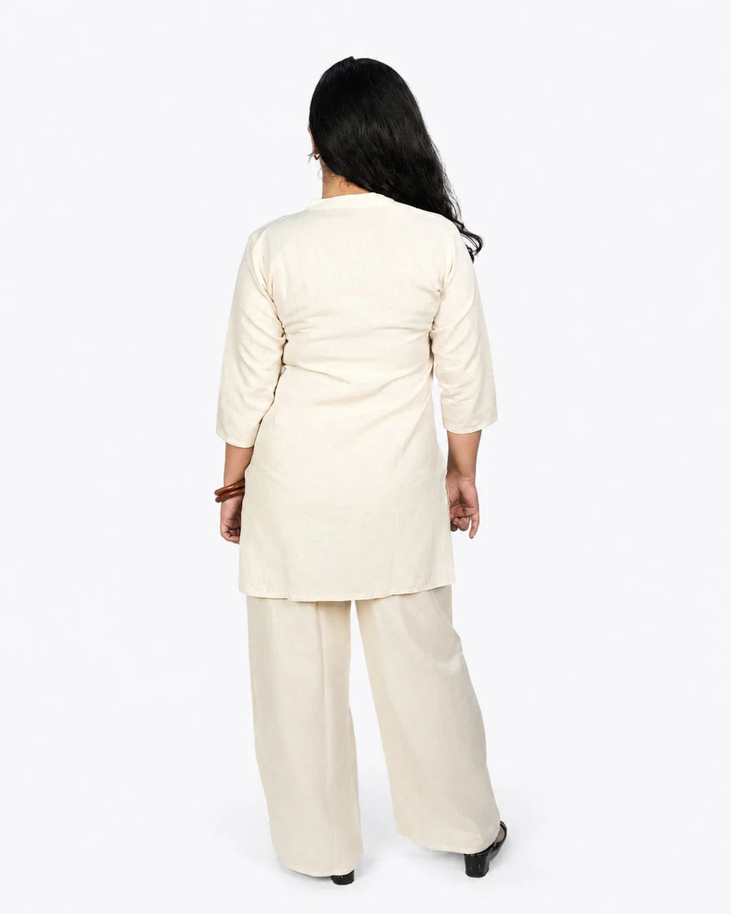 Beige Floral Kurti Set - Kurti Set