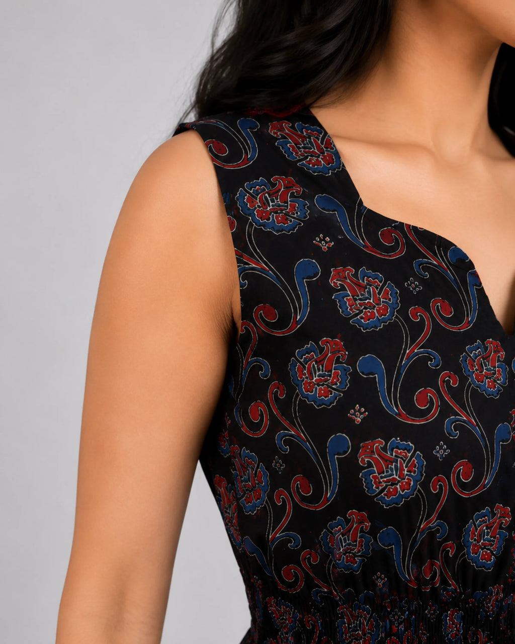 Black Floral Maxi Dress - Dress