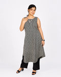 Black White Co-Ord Set - M - Kurti Set