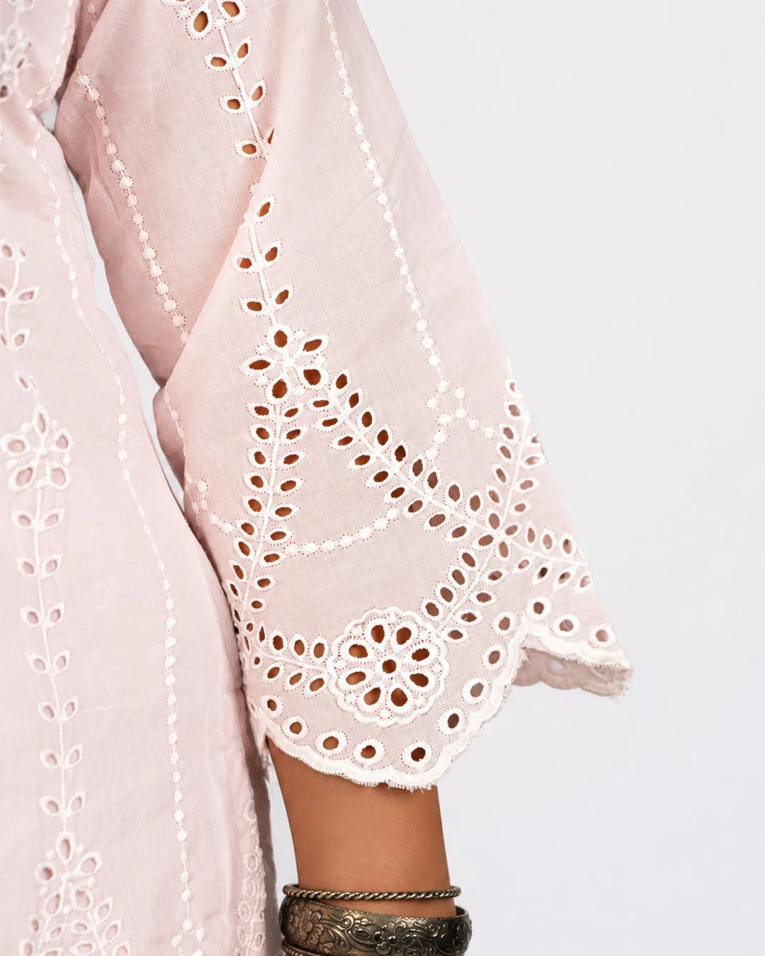 Blush Chikankari Co-Ord Set - Kurti Set