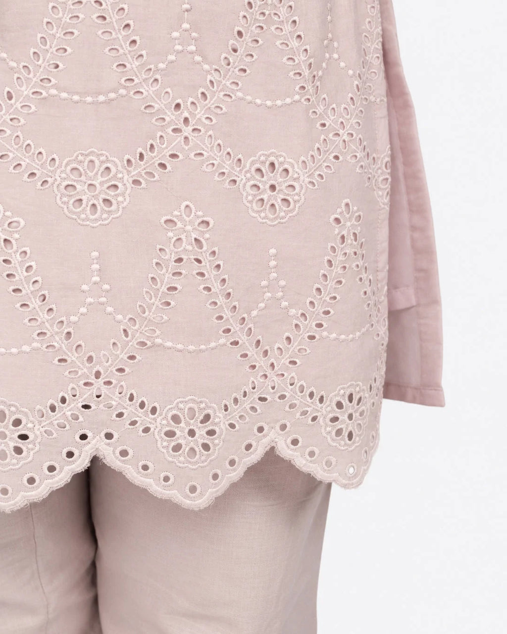 Blush Chikankari Co-Ord Set - Kurti Set