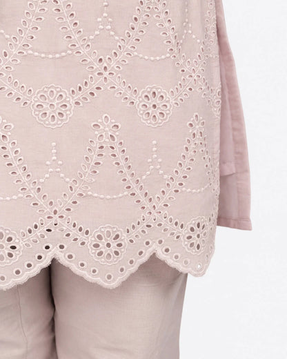 Blush Chikankari Co-Ord Set - Kurti Set