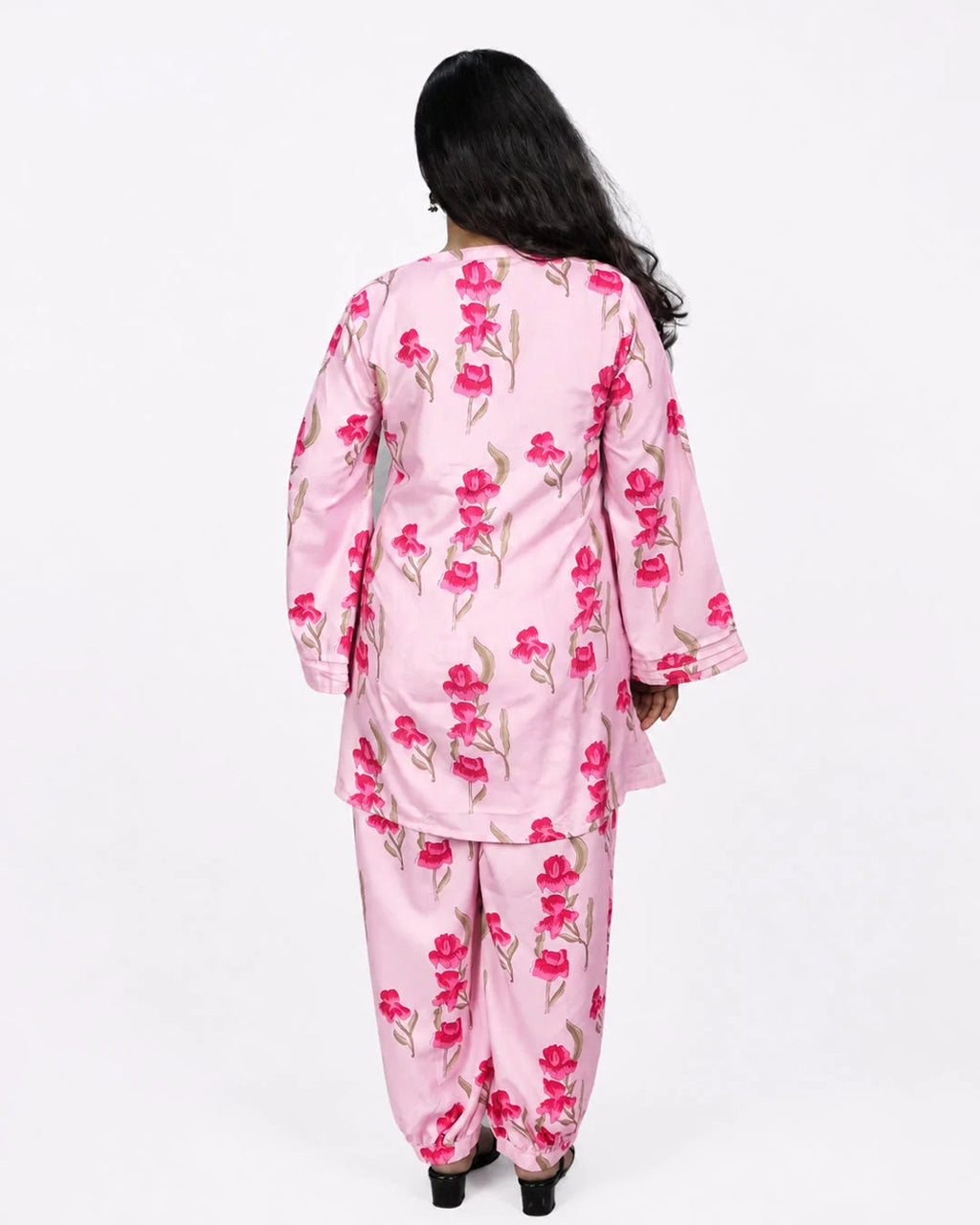 Blush Floral Co-Ord Set - Kurti Set