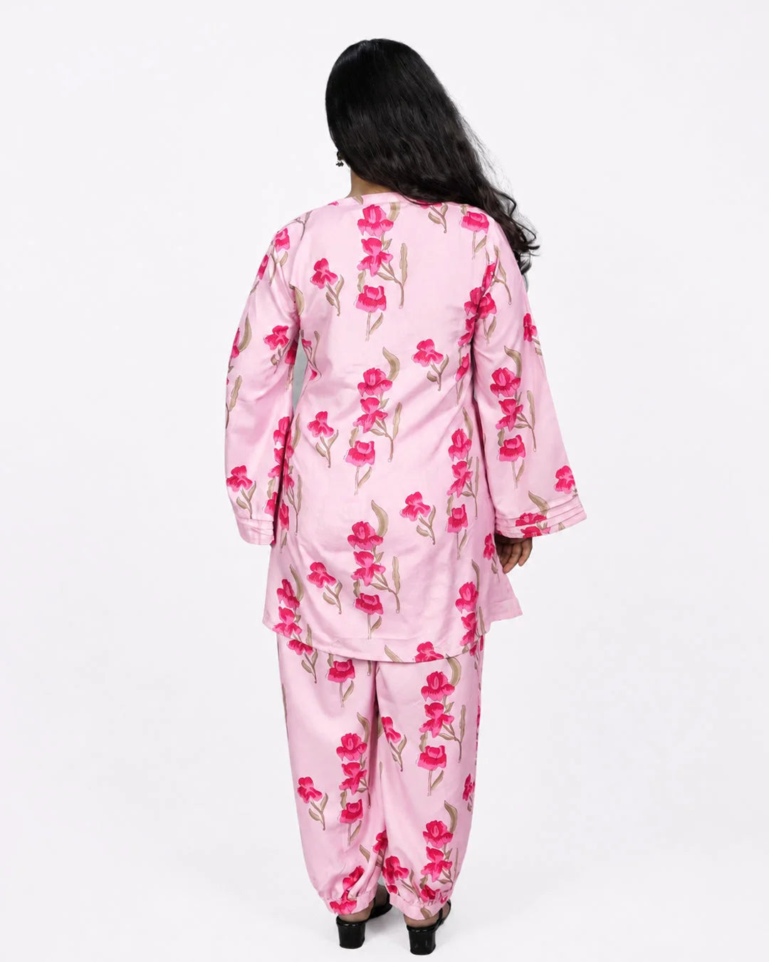 Blush Floral Co-Ord Set - Kurti Set
