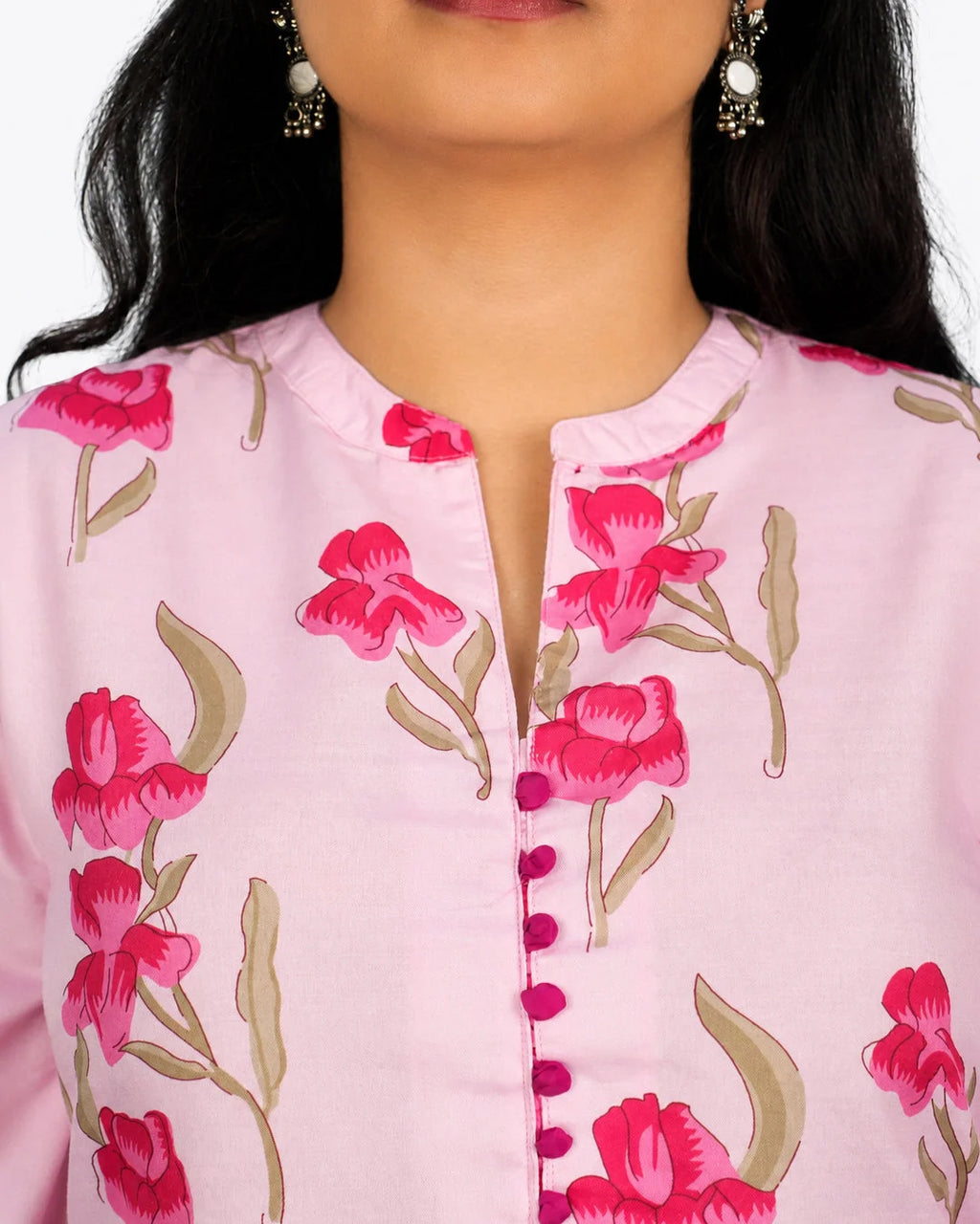 Blush Floral Co-Ord Set - Kurti Set