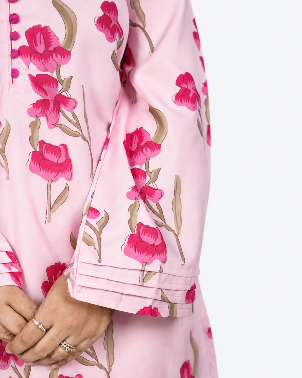 Blush Floral Co-Ord Set - Kurti Set