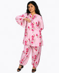 Blush Floral Co-Ord Set - M - Kurti Set