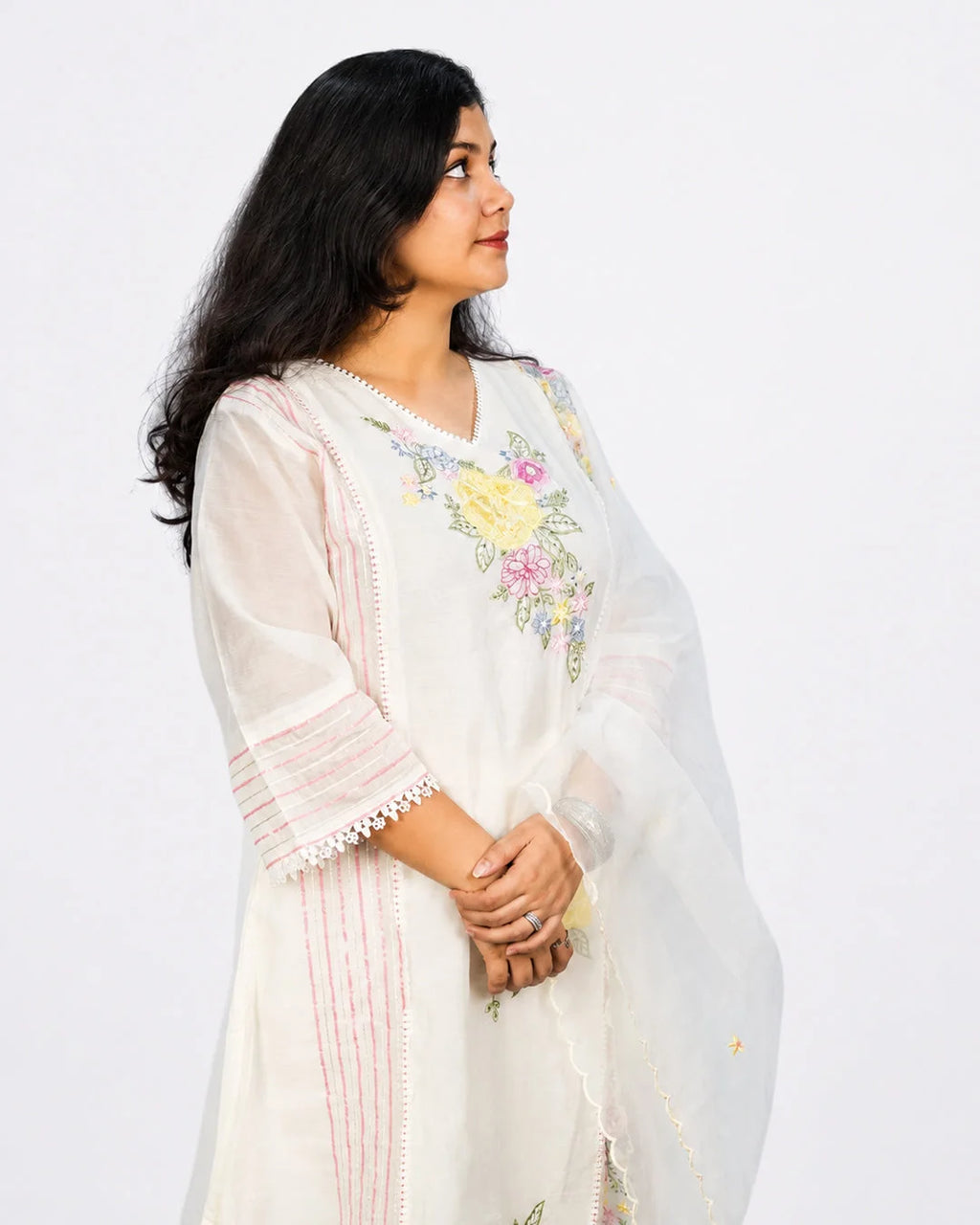 Embroidered Kurti Dupatta Set - Kurti Set