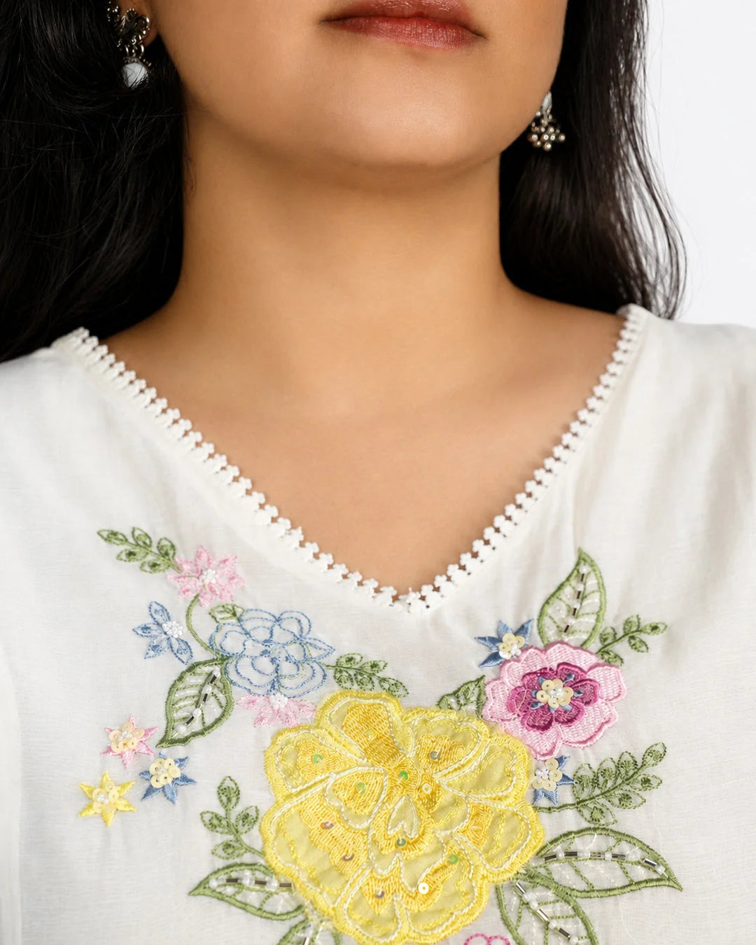 Embroidered Kurti Dupatta Set - Kurti Set