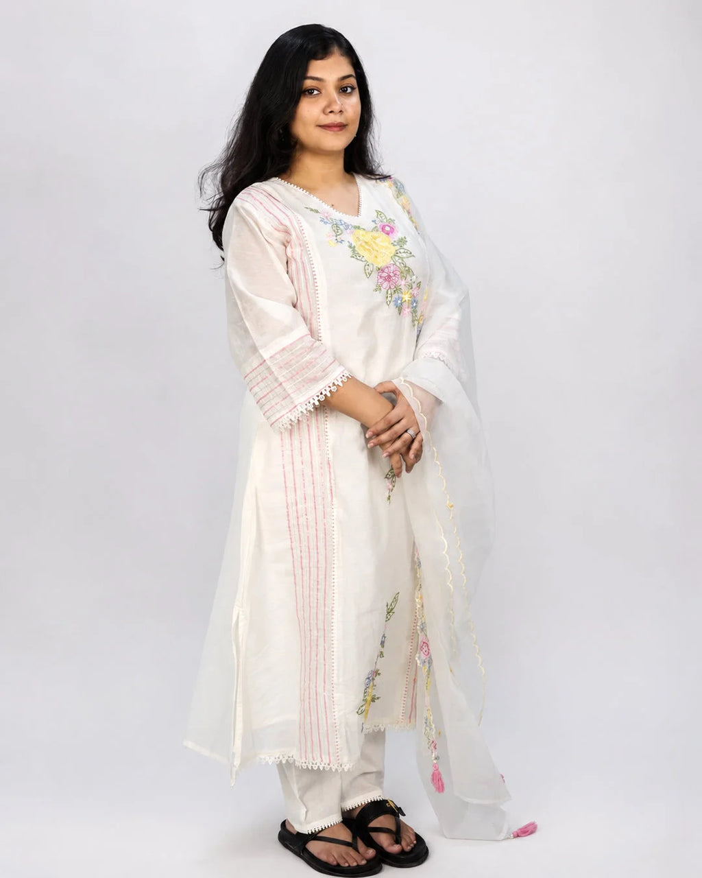Embroidered Kurti Dupatta Set - Kurti Set