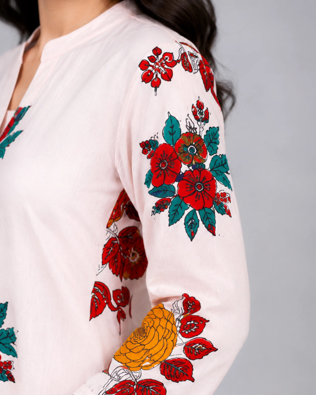 Floral Kurti Pant Set - Kurti Set