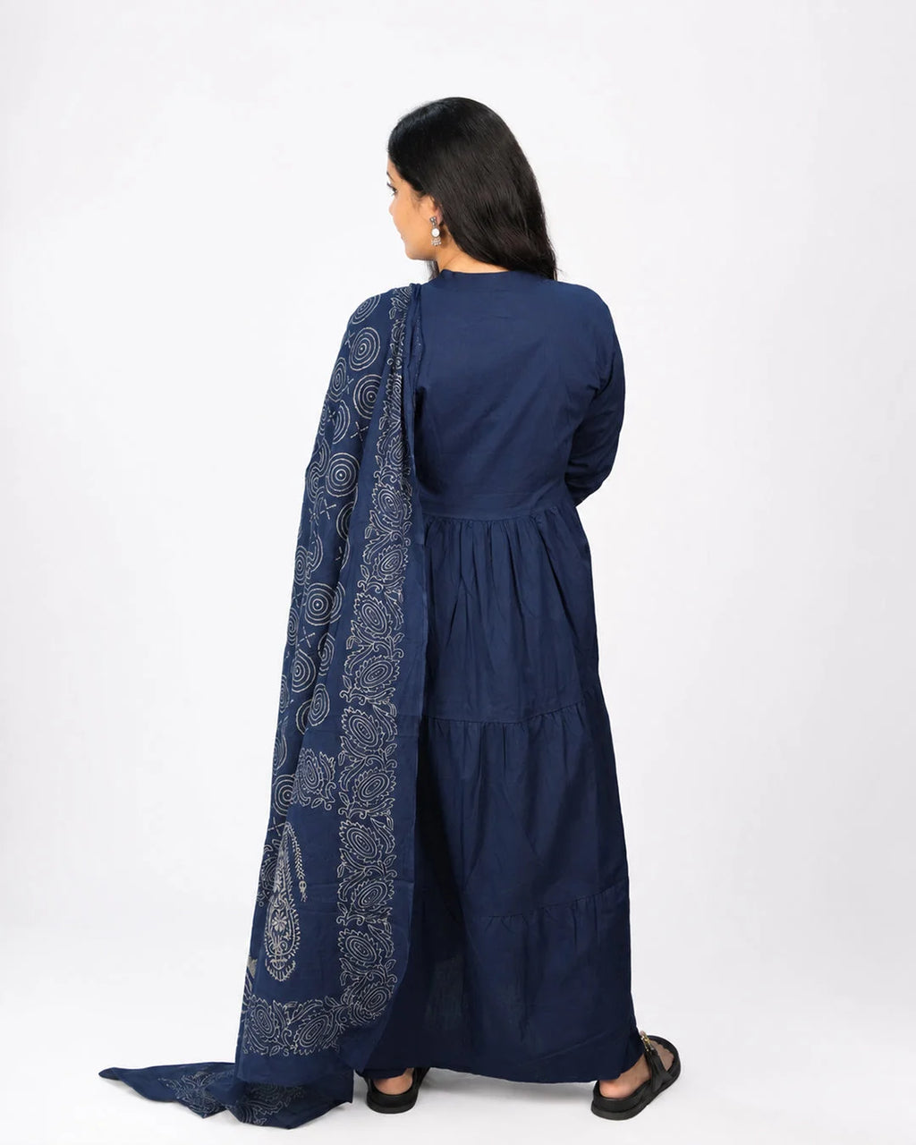 Royal Blue Anarkali Set - Kurti Set