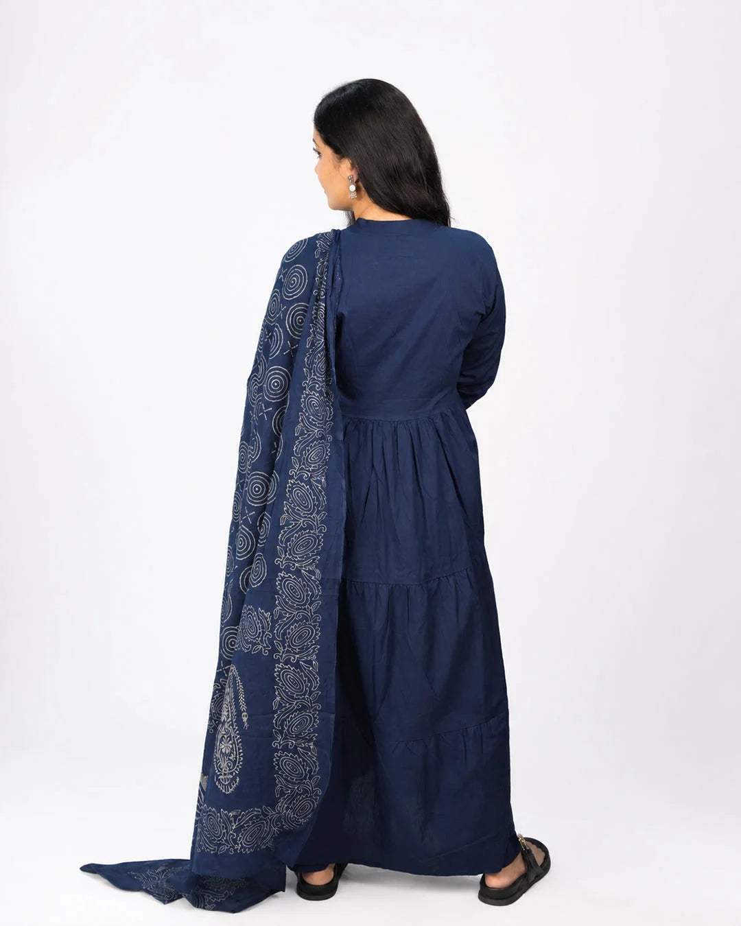 Royal Blue Anarkali Set - Kurti Set