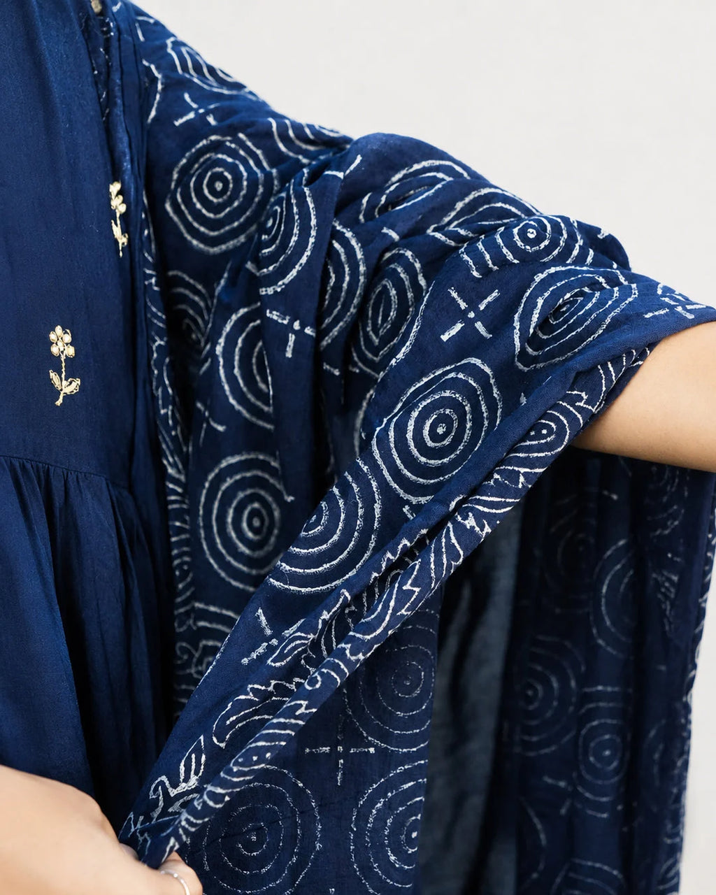 Royal Blue Anarkali Set - Kurti Set