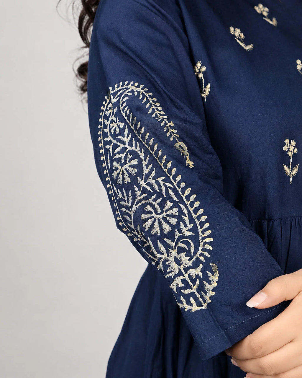 Royal Blue Anarkali Set - Kurti Set