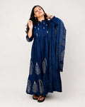 Royal Blue Anarkali Set - M - Kurti Set