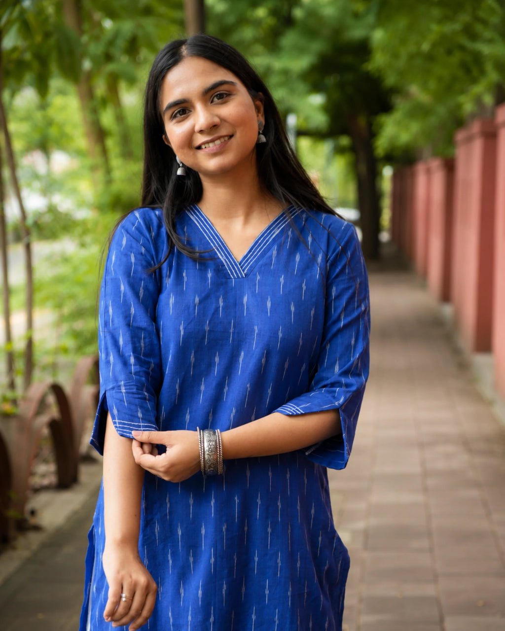 Royal Blue Ikat Kurti - Kurti
