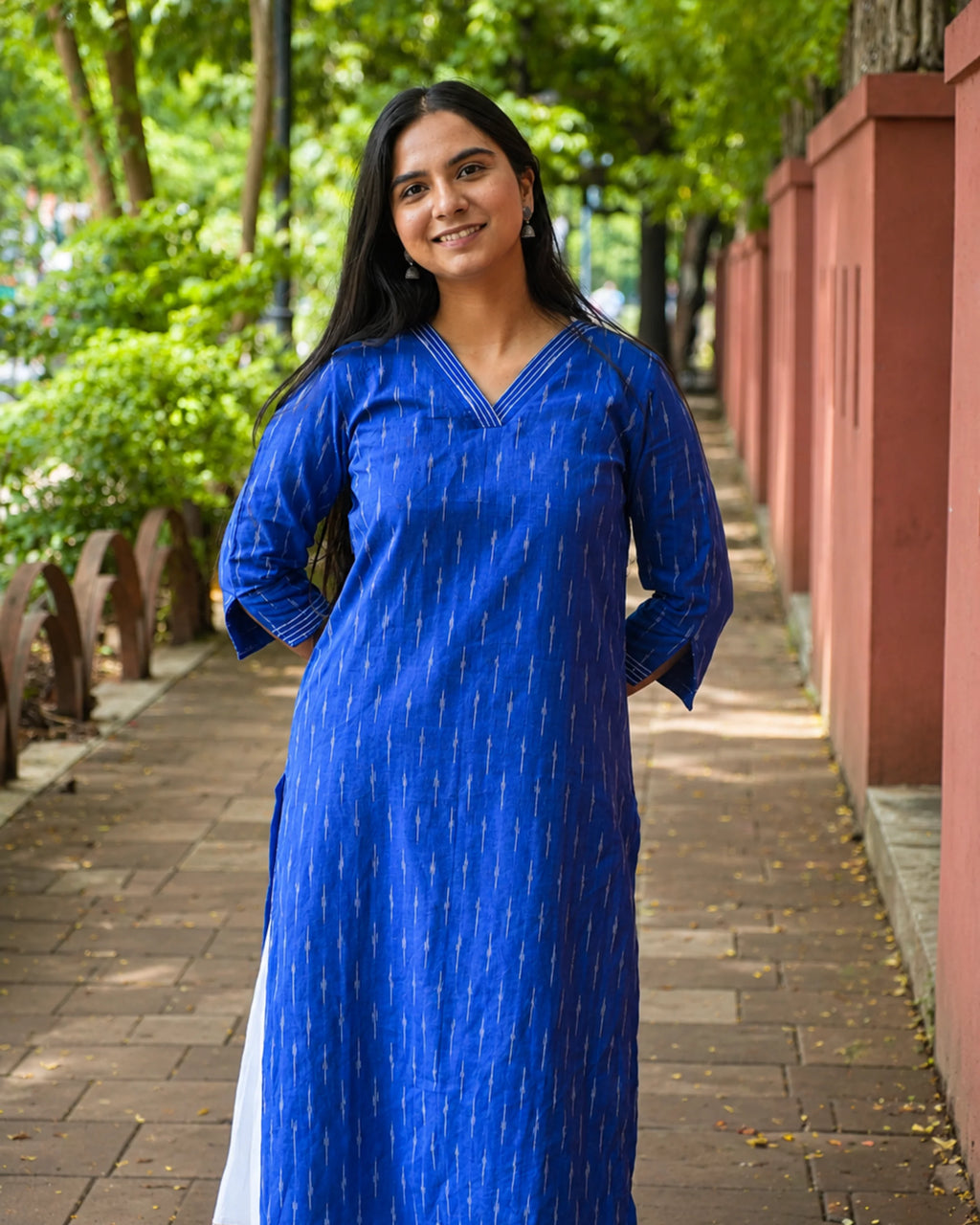 Royal Blue Ikat Kurti - Kurti