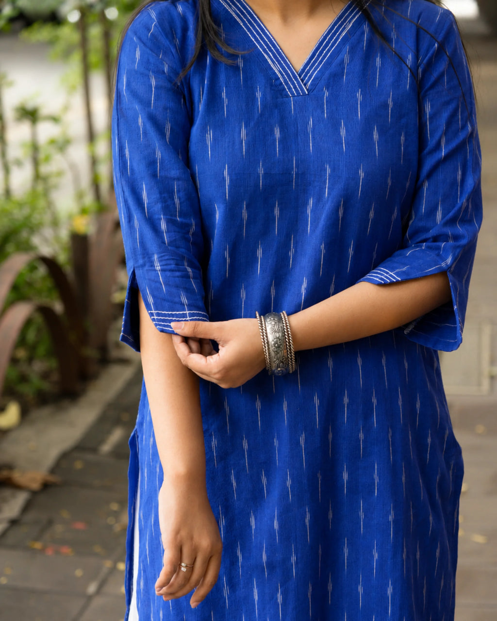Royal Blue Ikat Kurti - Kurti