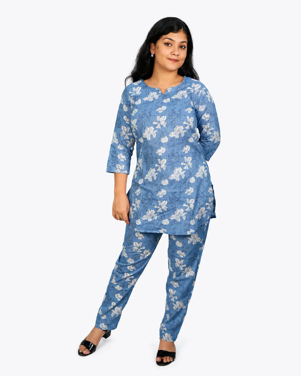 Sky Blue Co-Ord Set - Kurti Set