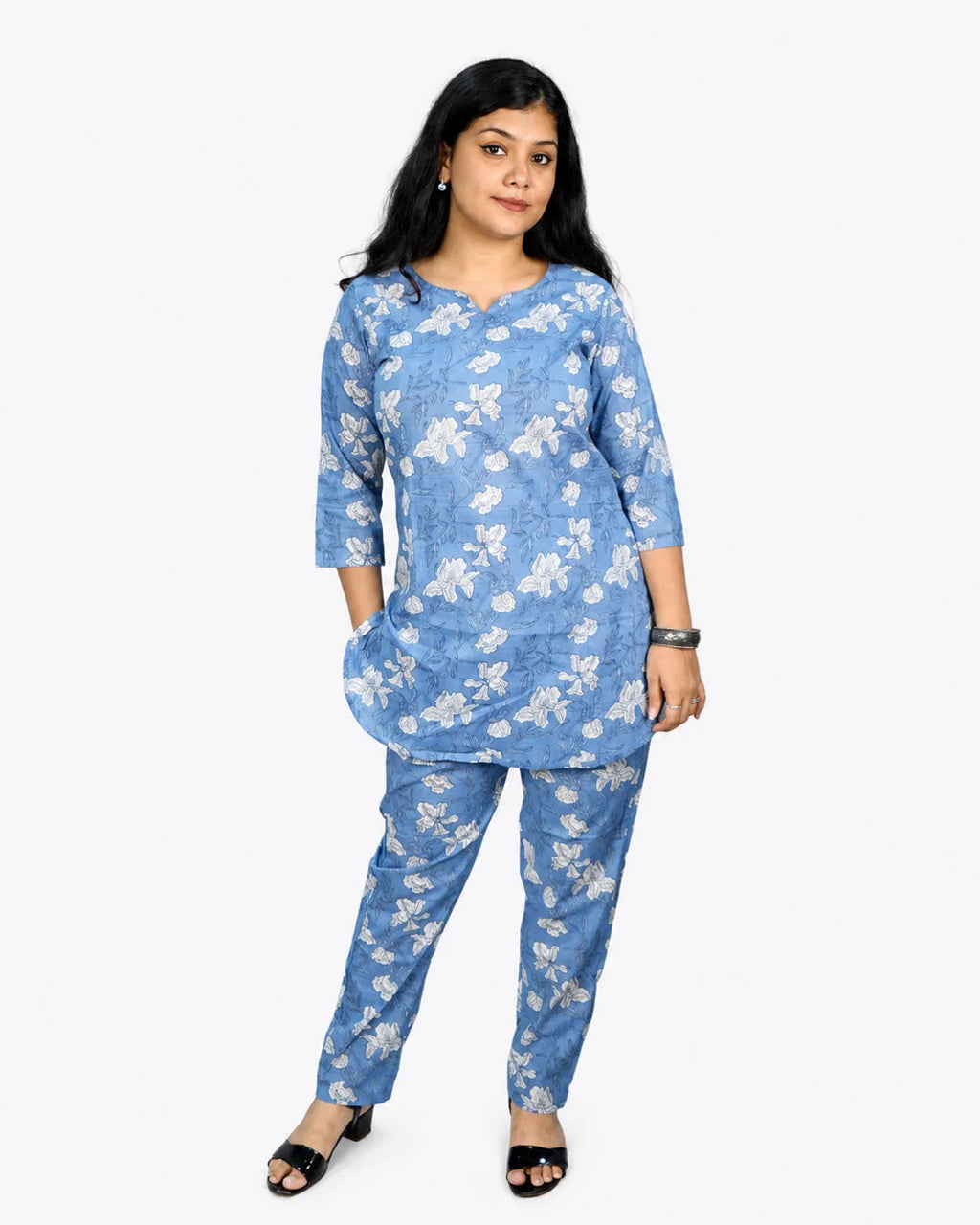 Sky Blue Co-Ord Set - Kurti Set