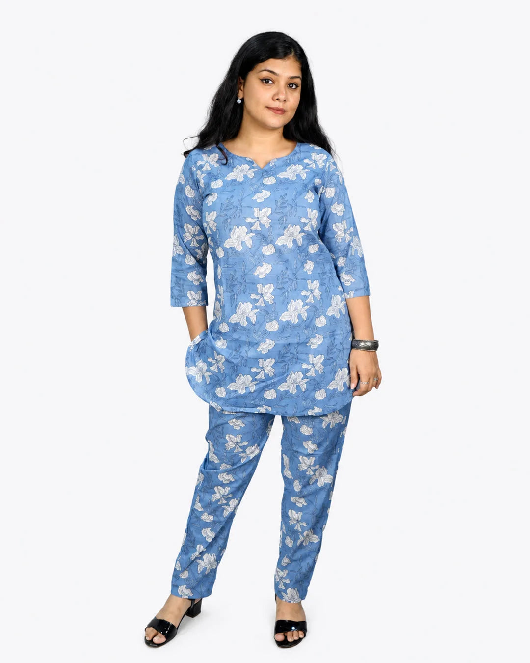Sky Blue Co-Ord Set - Kurti Set